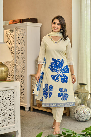 Azuralis 💙 - Pure Cotton Kurta Set