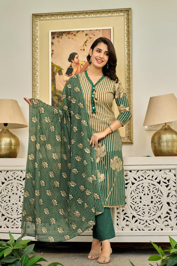 🍃 Lotus Grace – Premium Cotton Embroidery Set