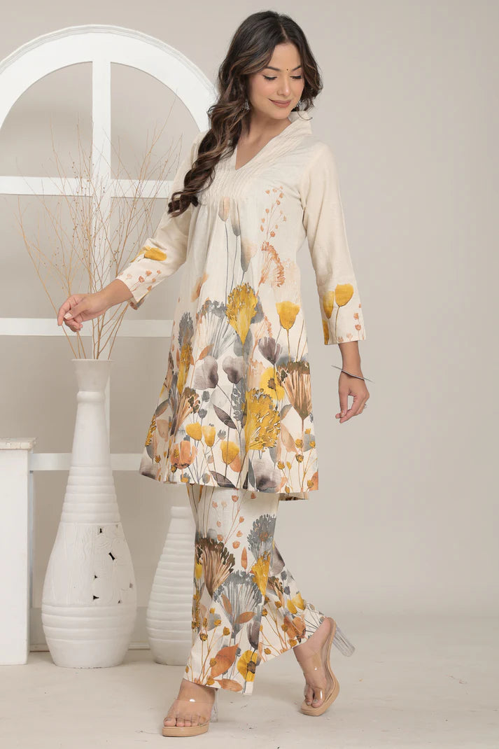Golden Meadow Co-ord Set - Premium Cotton
