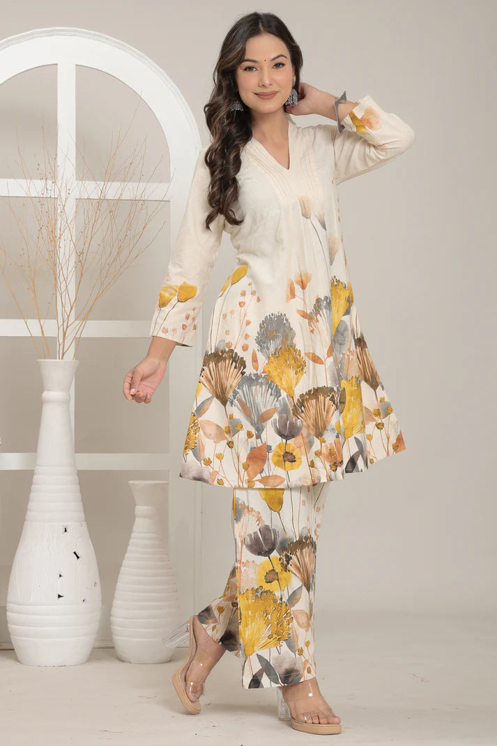 Golden Meadow Co-ord Set - Premium Cotton