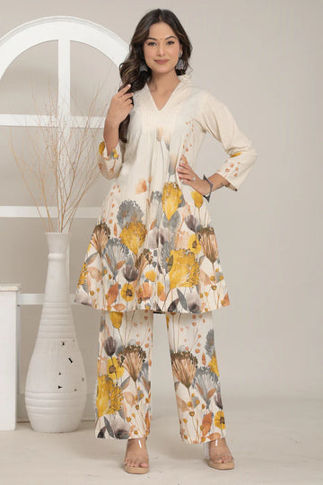 Golden Meadow Co-ord Set - Premium Cotton