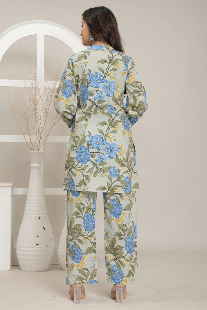 Blue Blossom Co-ord Set
