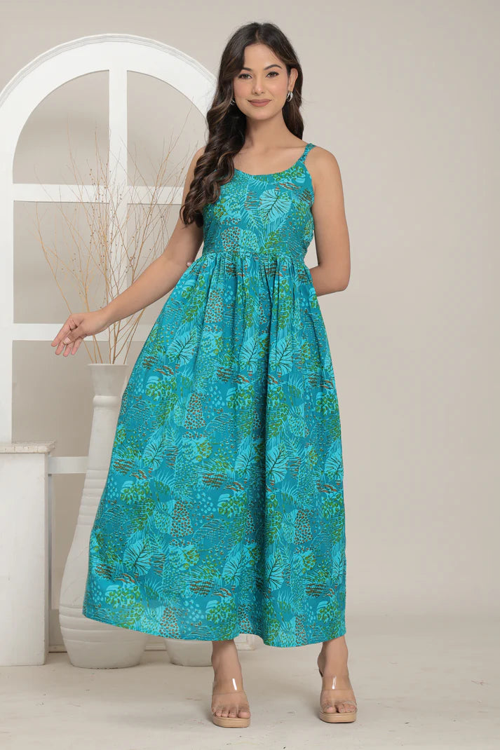 Tropical Teal Breeze Dress