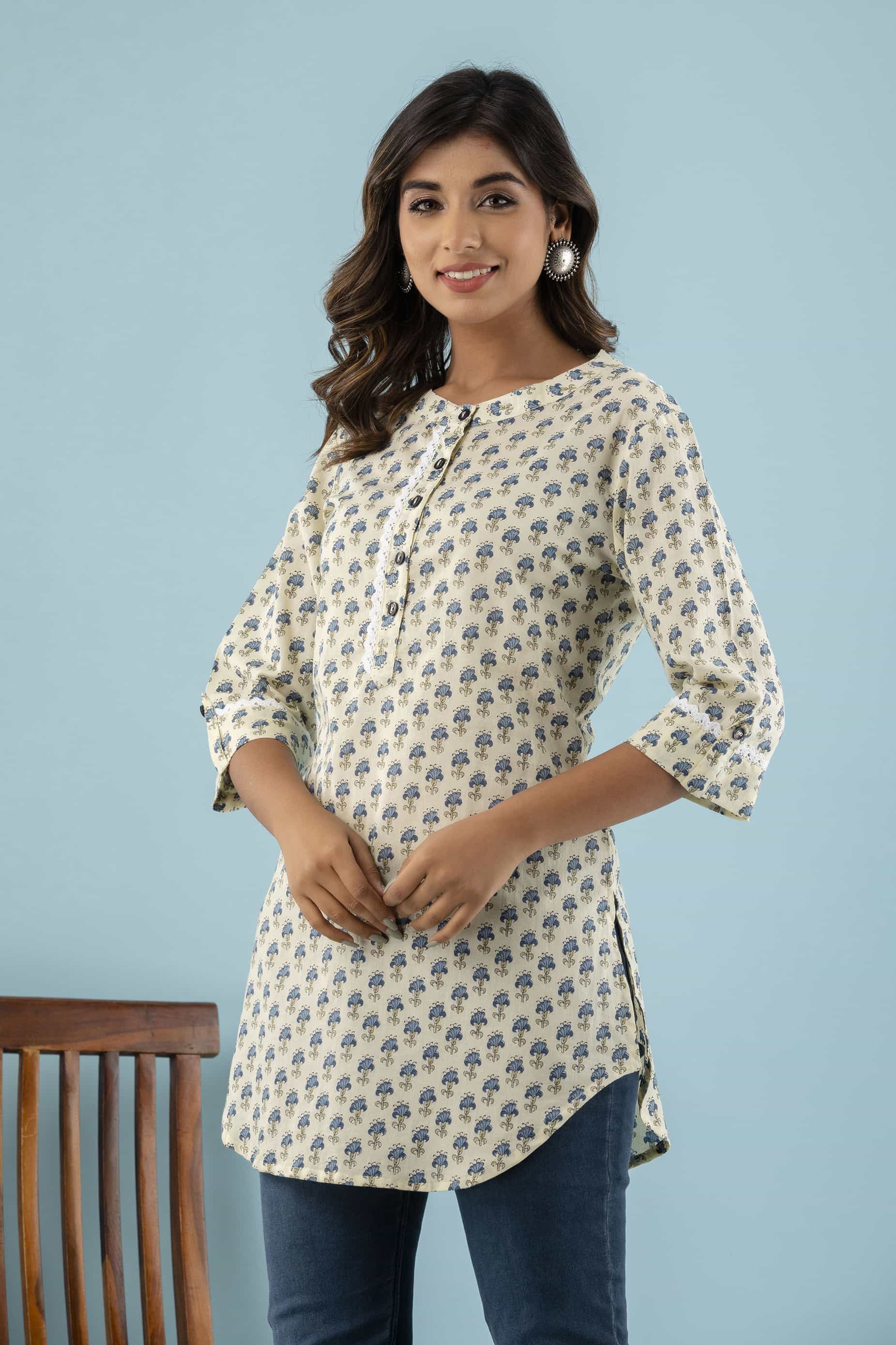 VICTORIA - Printed Cotton Top