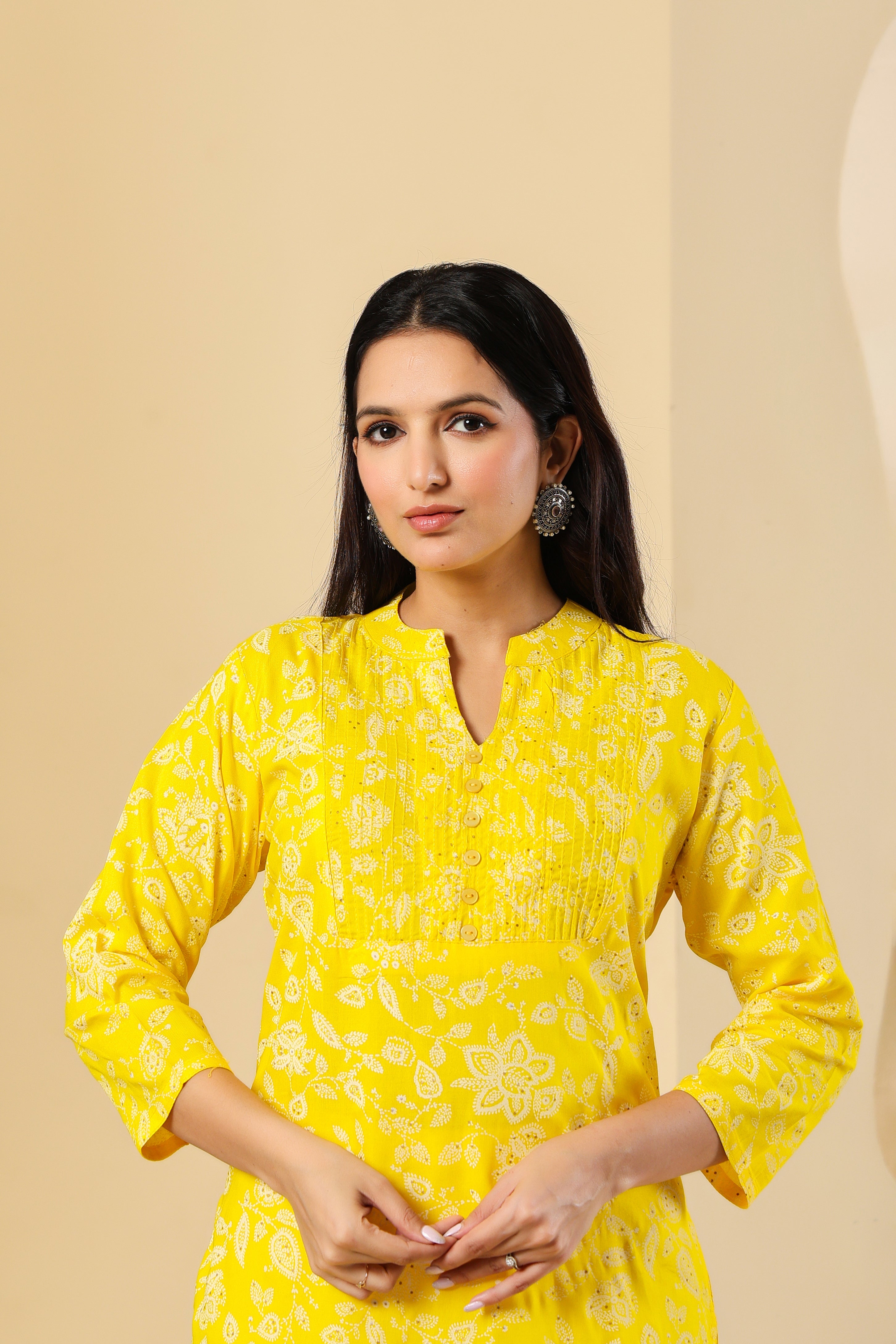 Bright & Cheerful Yellow Kurti – Perfect Blend of Comfort and Style