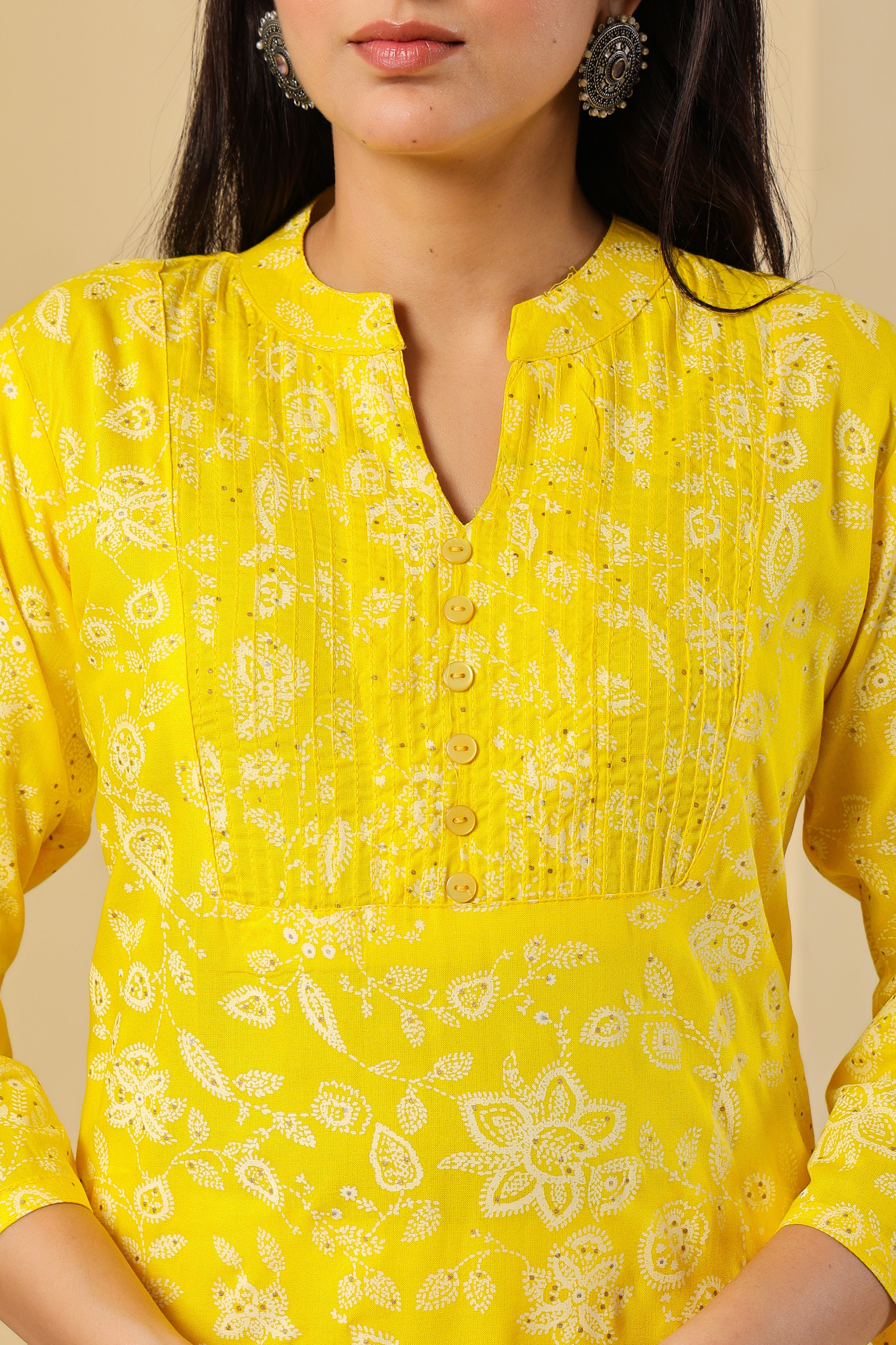 Bright & Cheerful Yellow Kurti – Perfect Blend of Comfort and Style