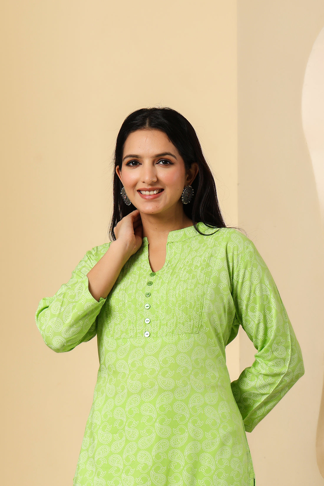 Fresh & Elegant Green Kurti