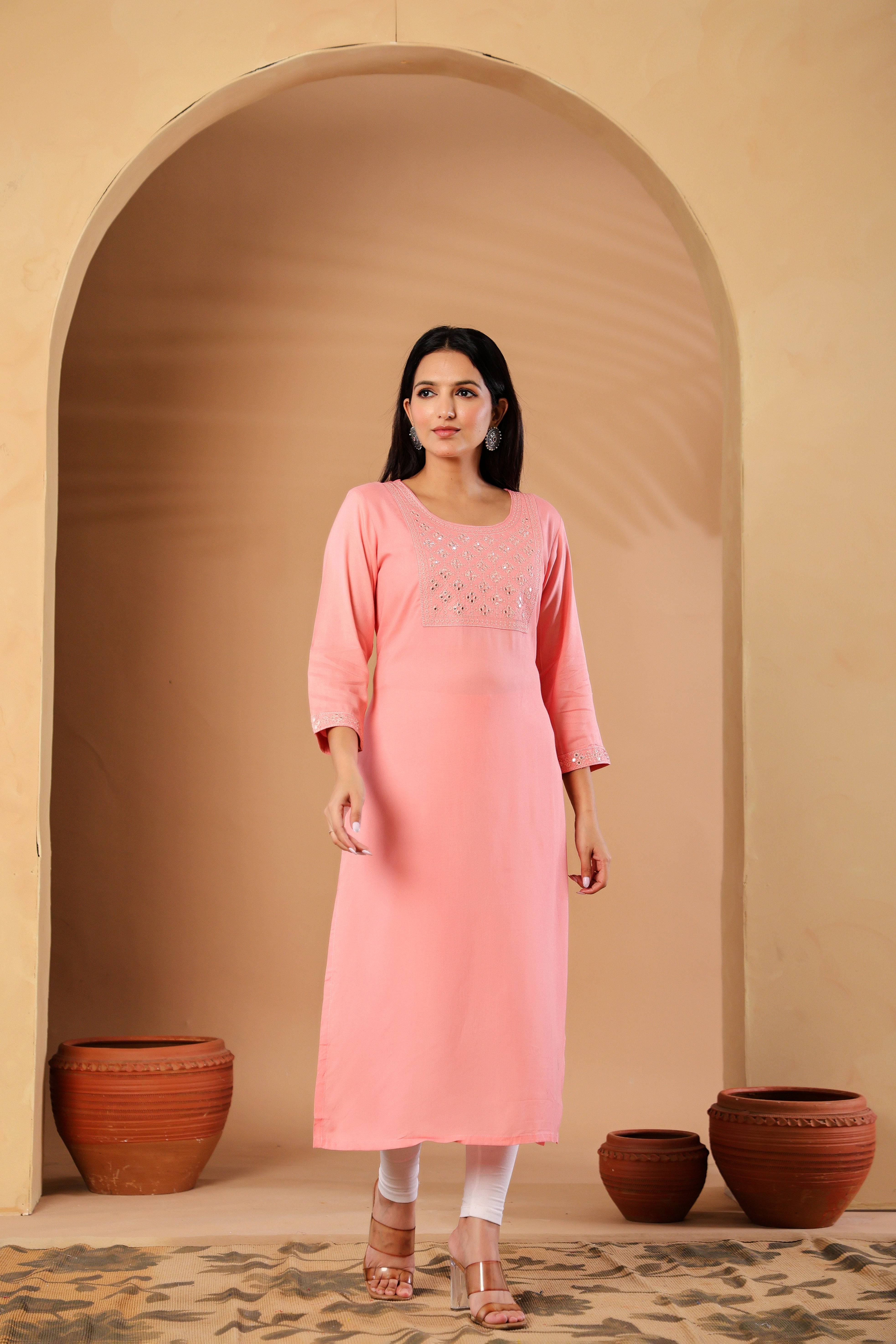Elegant & Graceful Peach Kurti