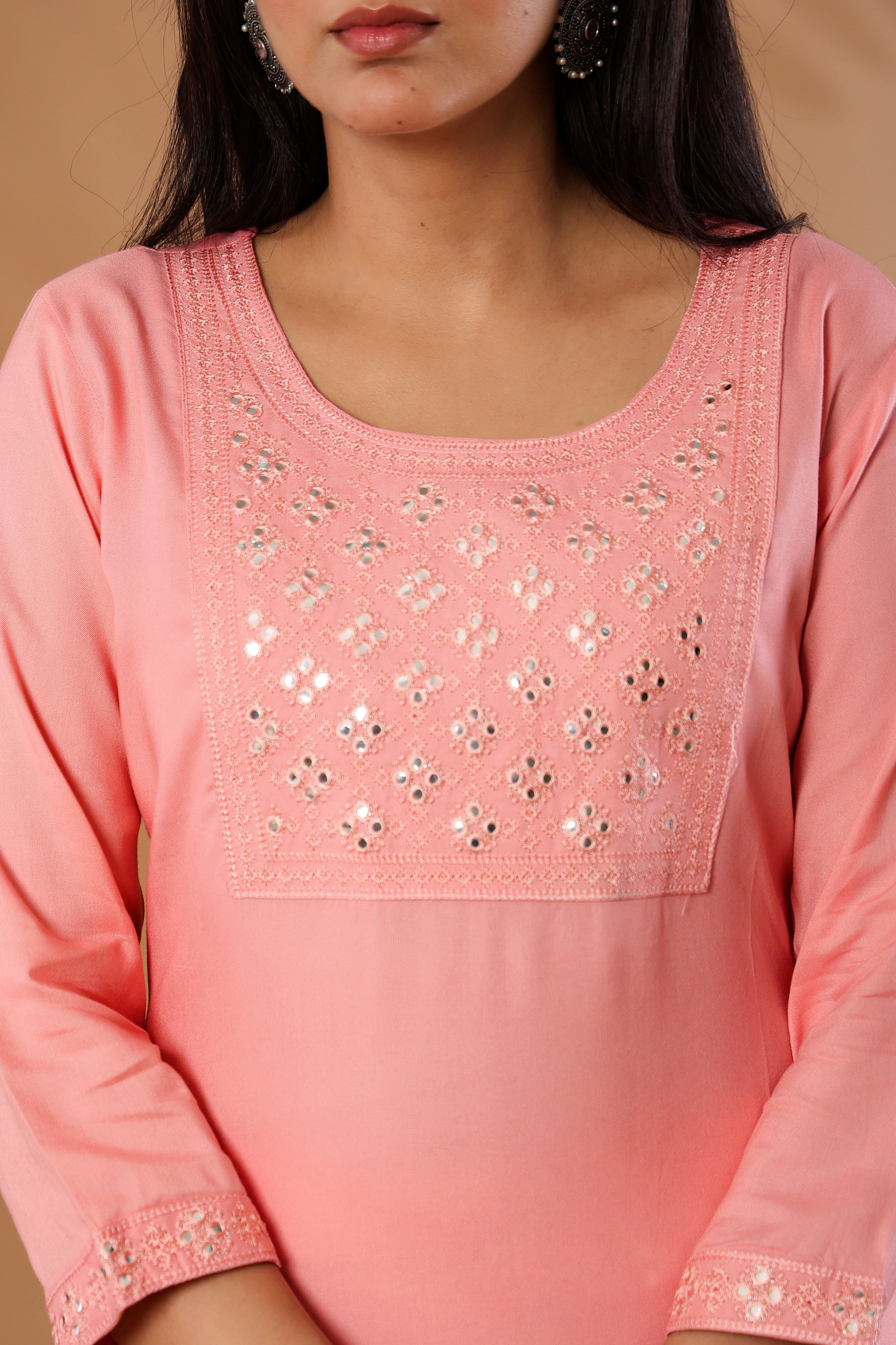 Elegant & Graceful Peach Kurti