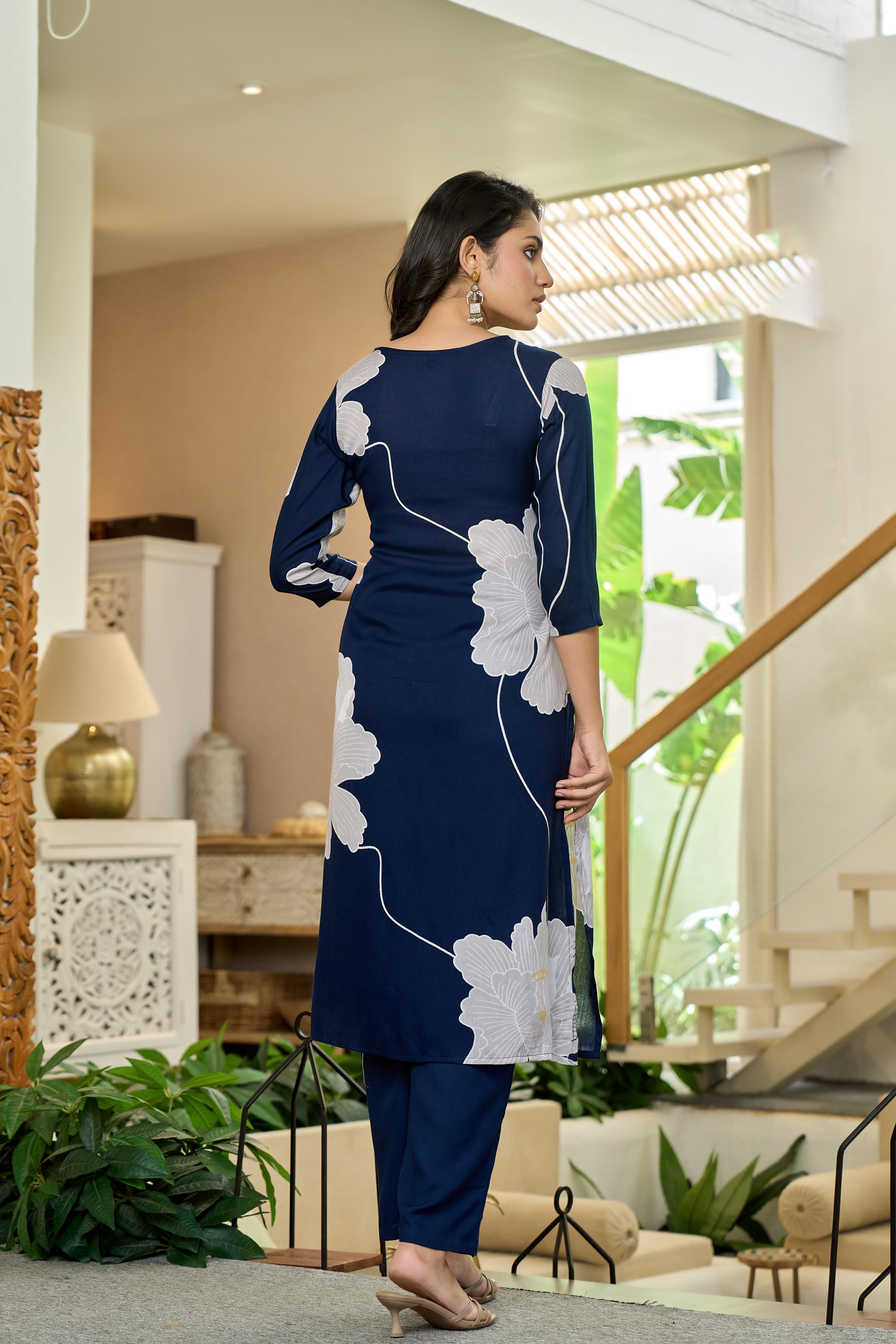 Moonlit Petals Kurta Set
