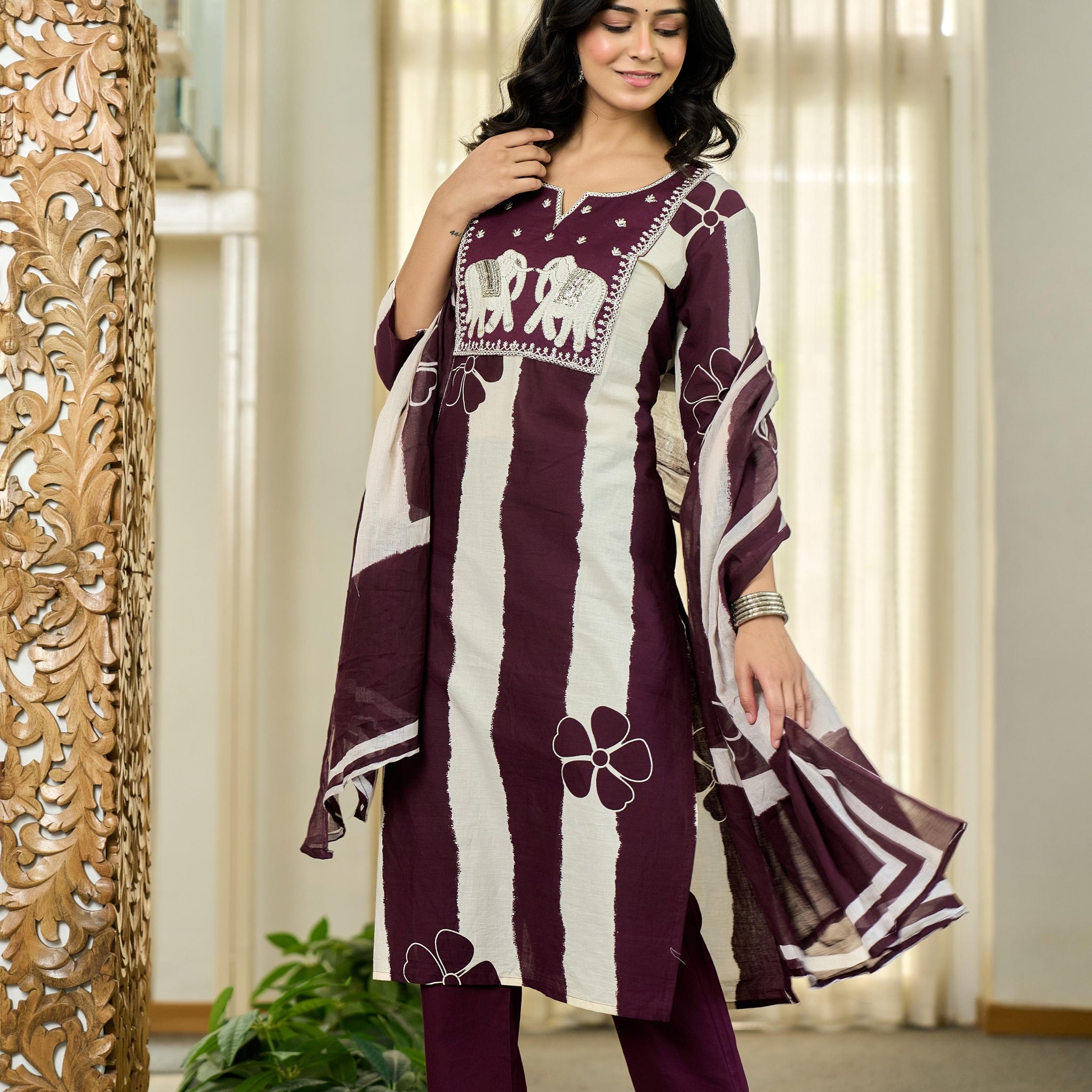 Maroon Royal Stripe