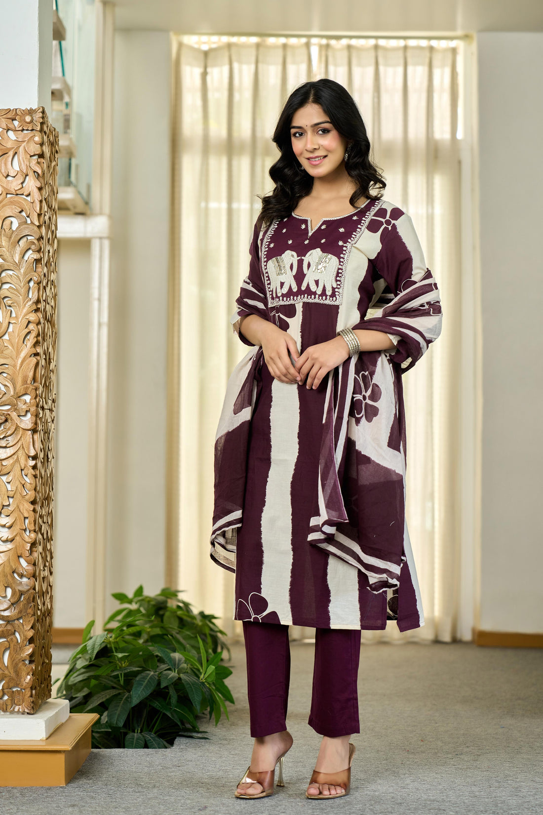 Maroon Royal Stripe