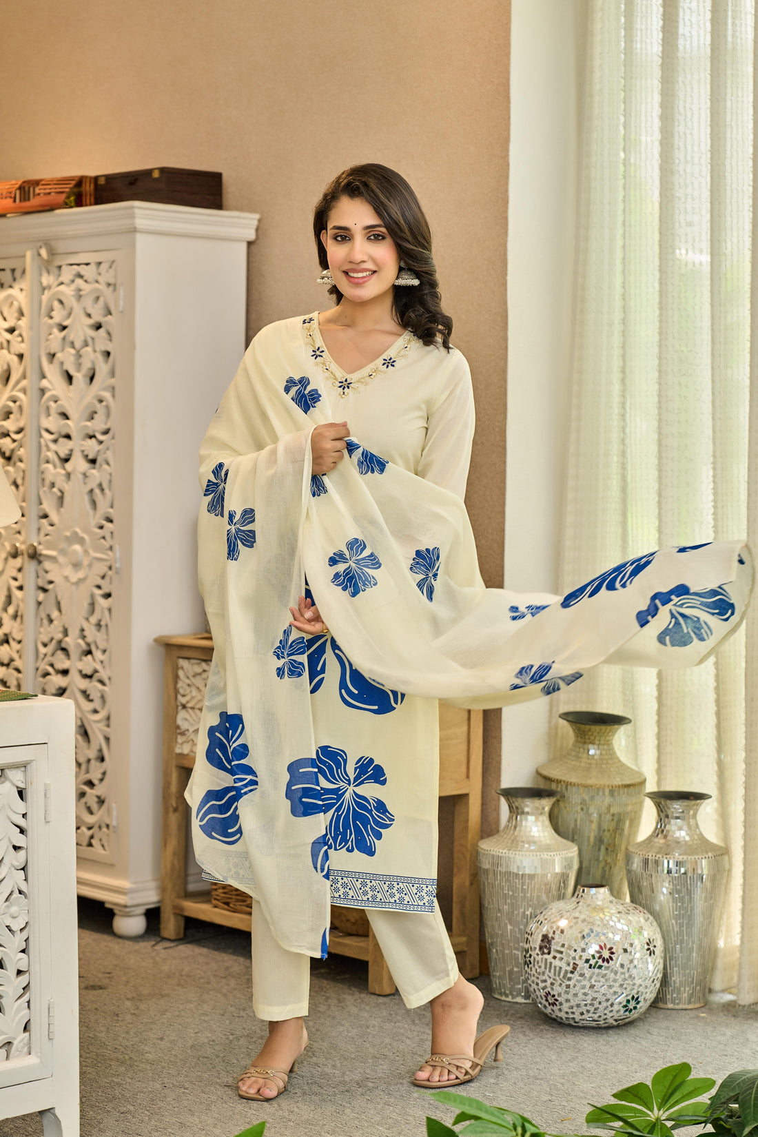 Azuralis 💙  -  Pure Cotton Kurta Set