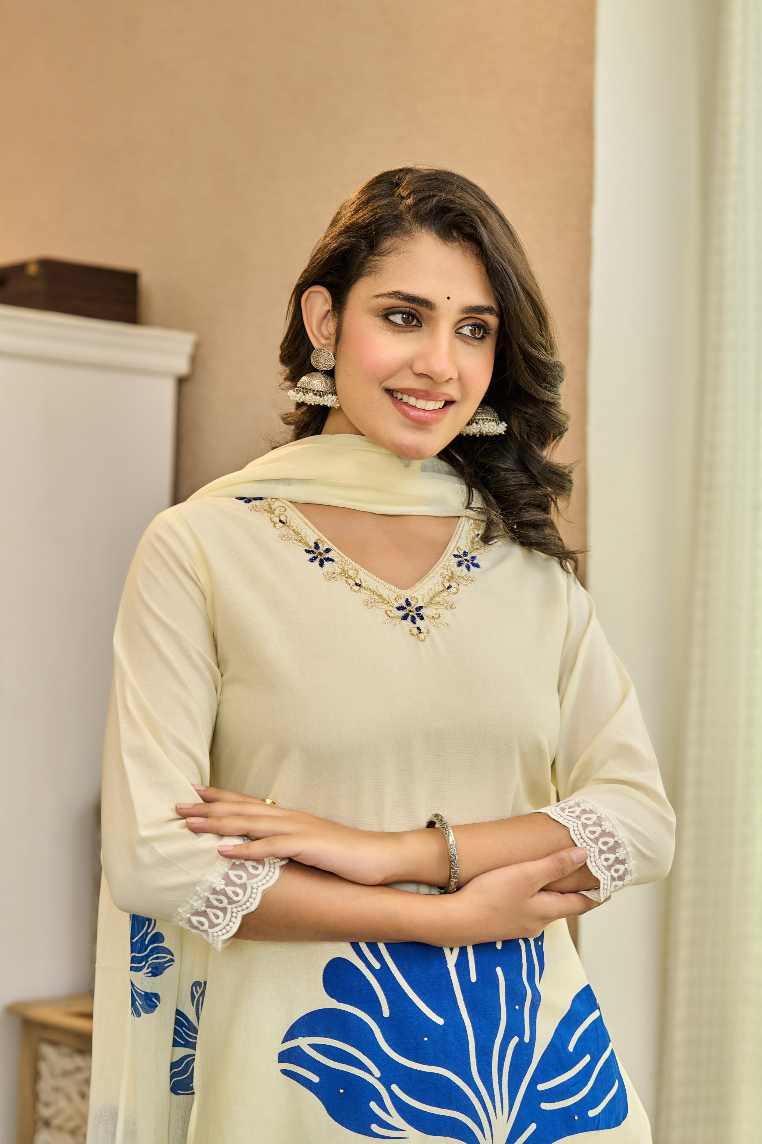 Azuralis 💙  -  Pure Cotton Kurta Set