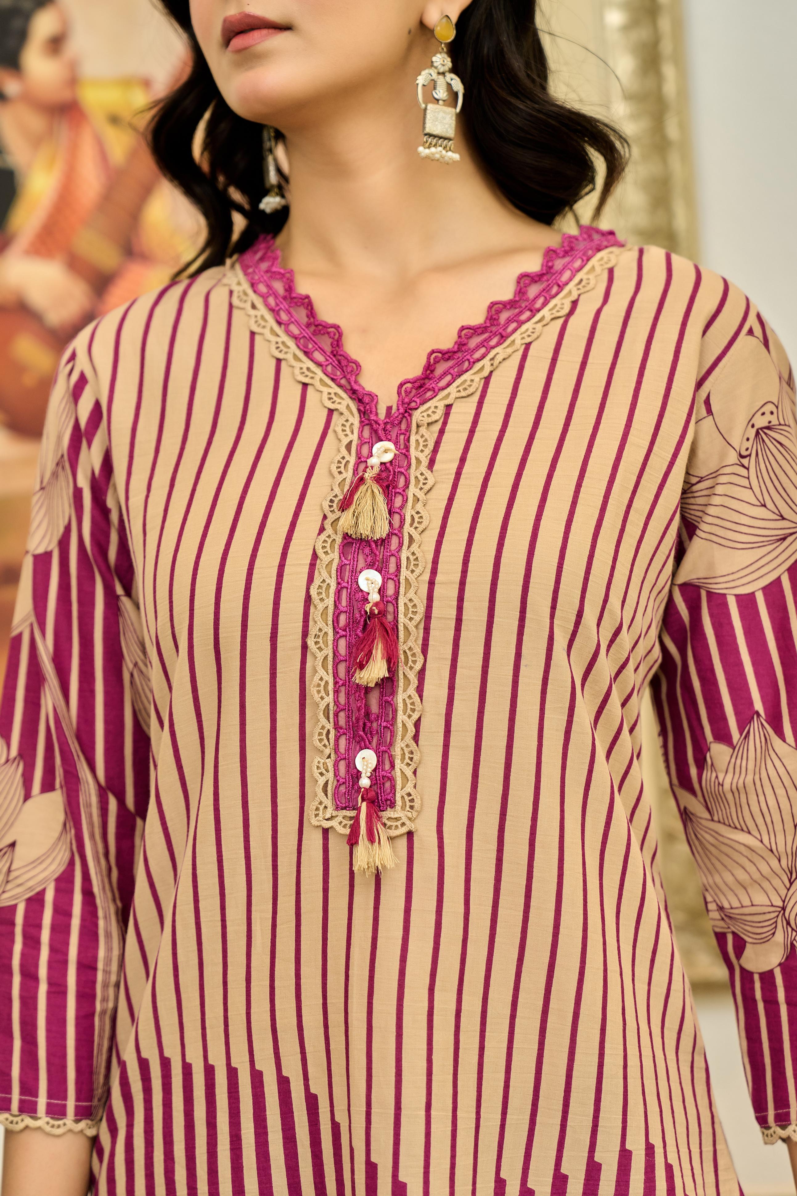 🌸 Lotus Bloom – Premium Cotton Suit Set