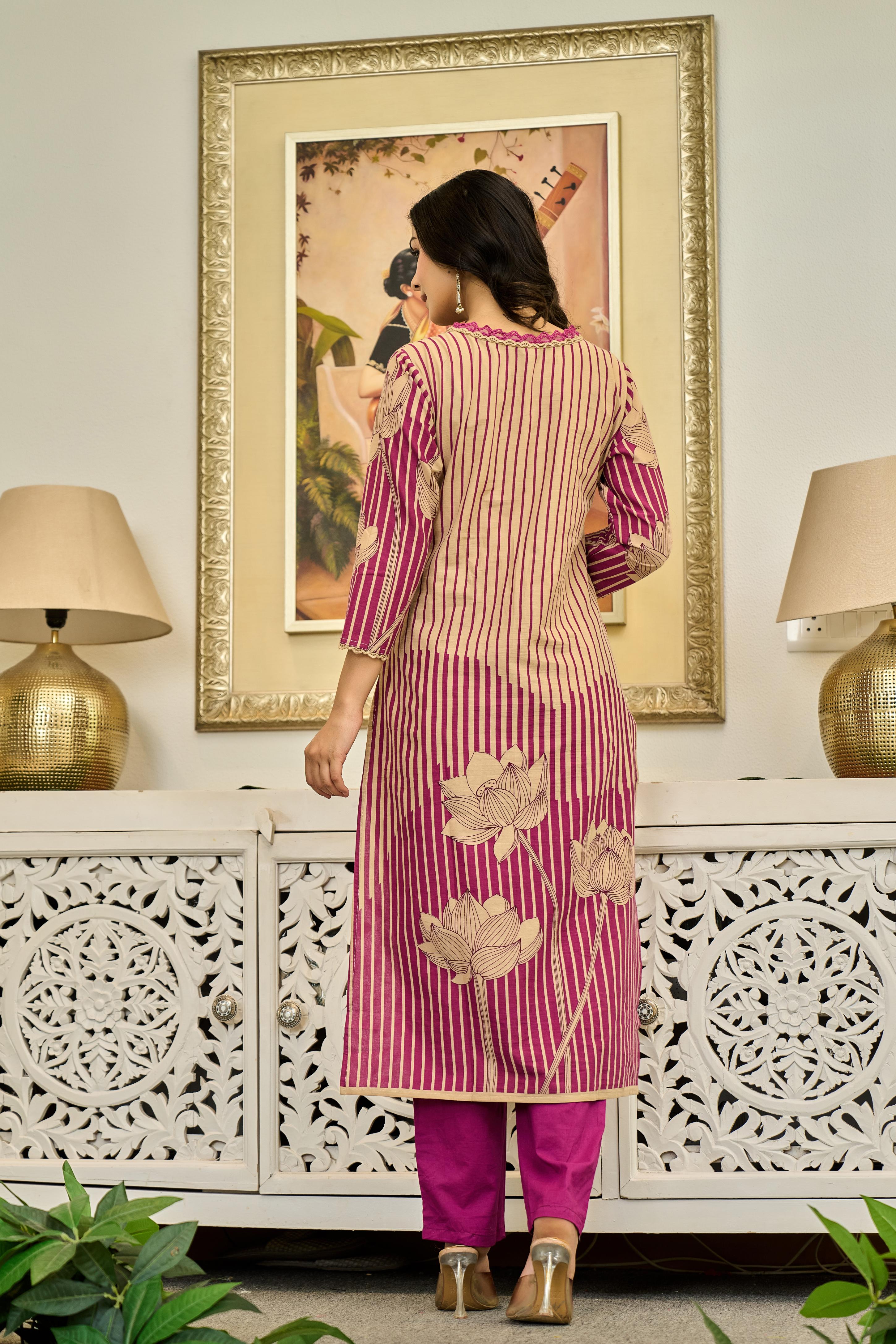 🌸 Lotus Bloom – Premium Cotton Suit Set