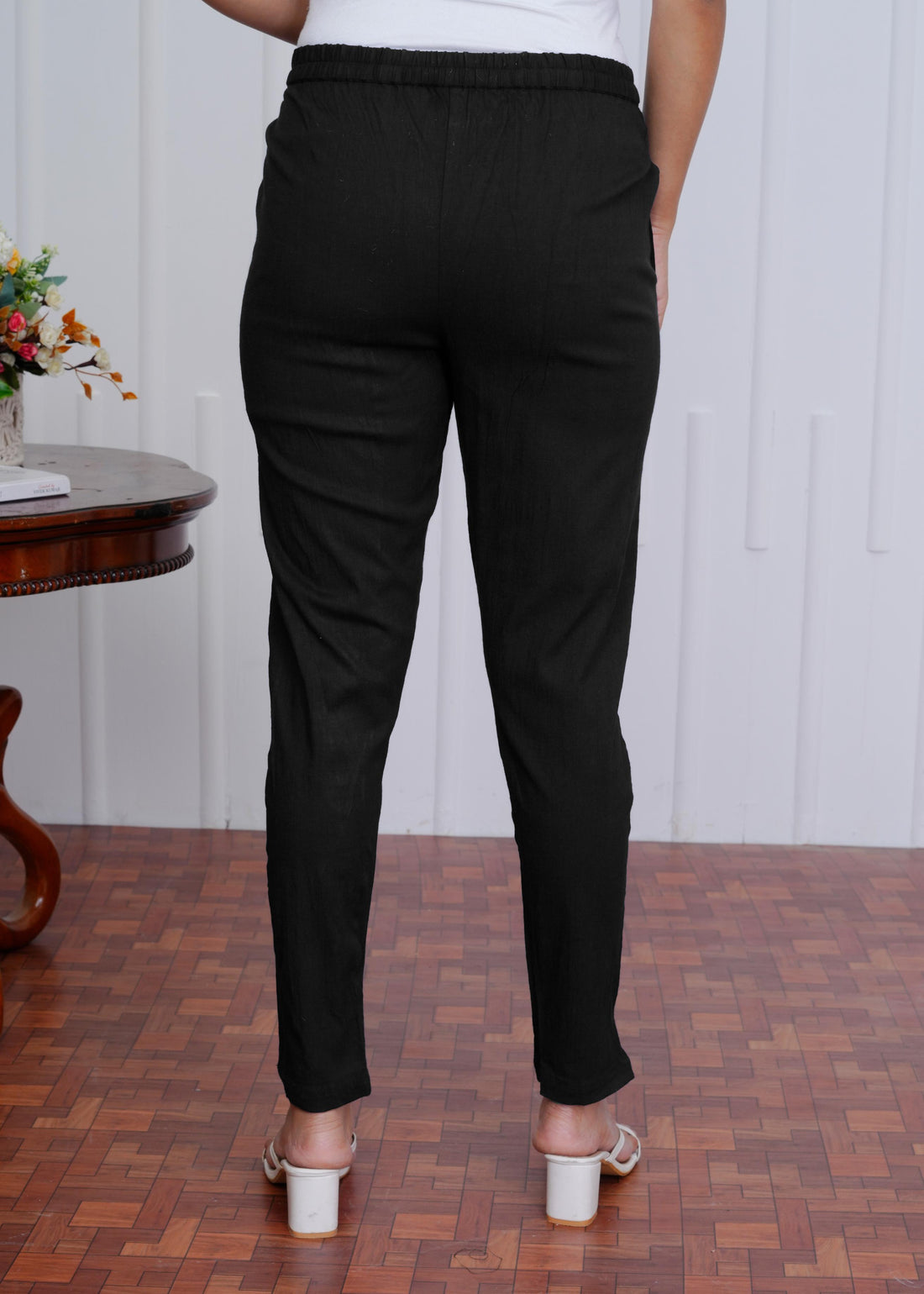 Women’s Slim Fit Black Trousers | Office Wear & Casual Pants