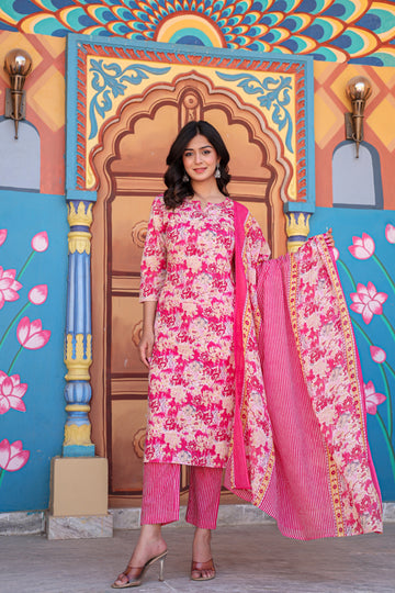 Gulabi Bloom Cotton Set