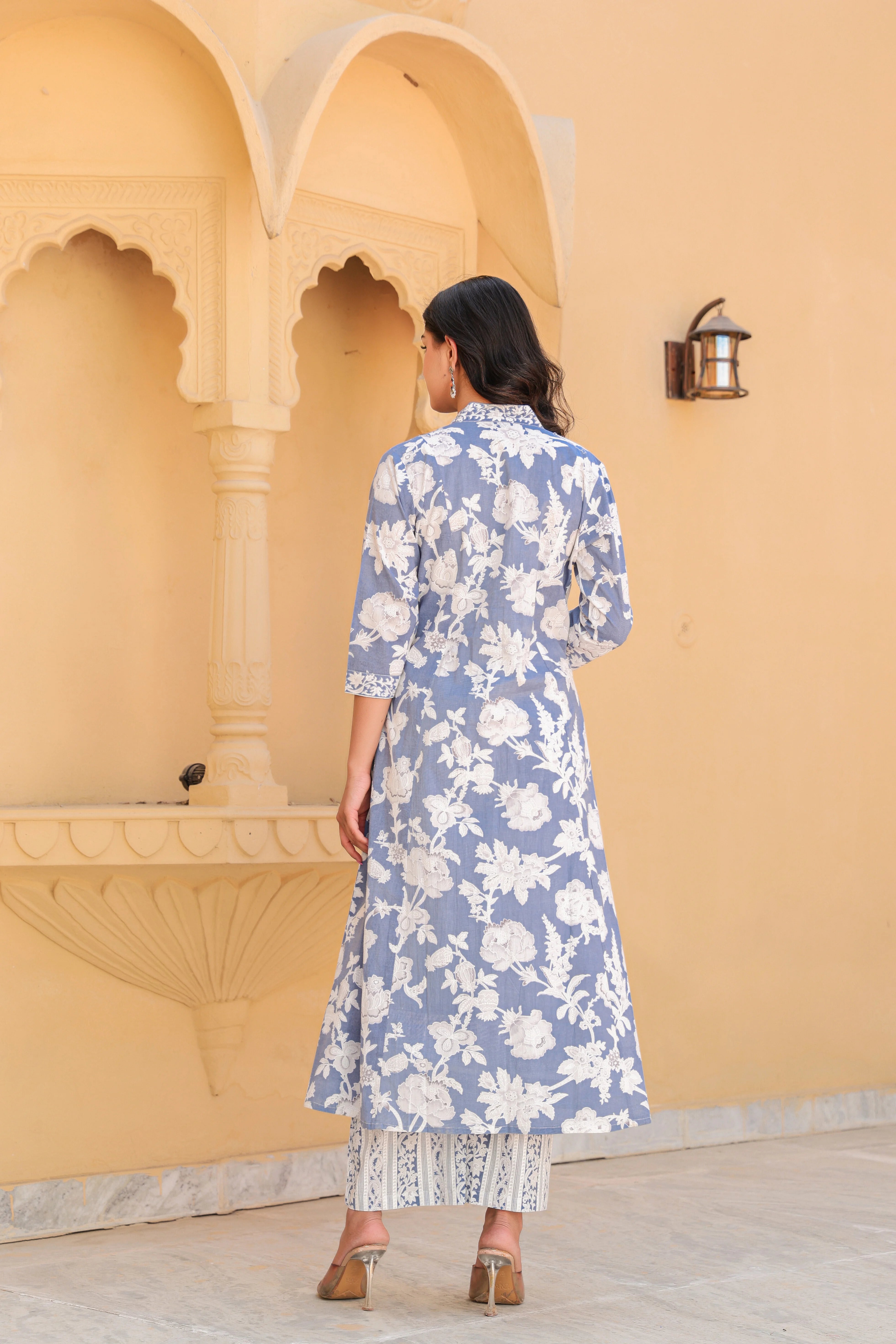 Blue Grace Anarkali Kurti Set