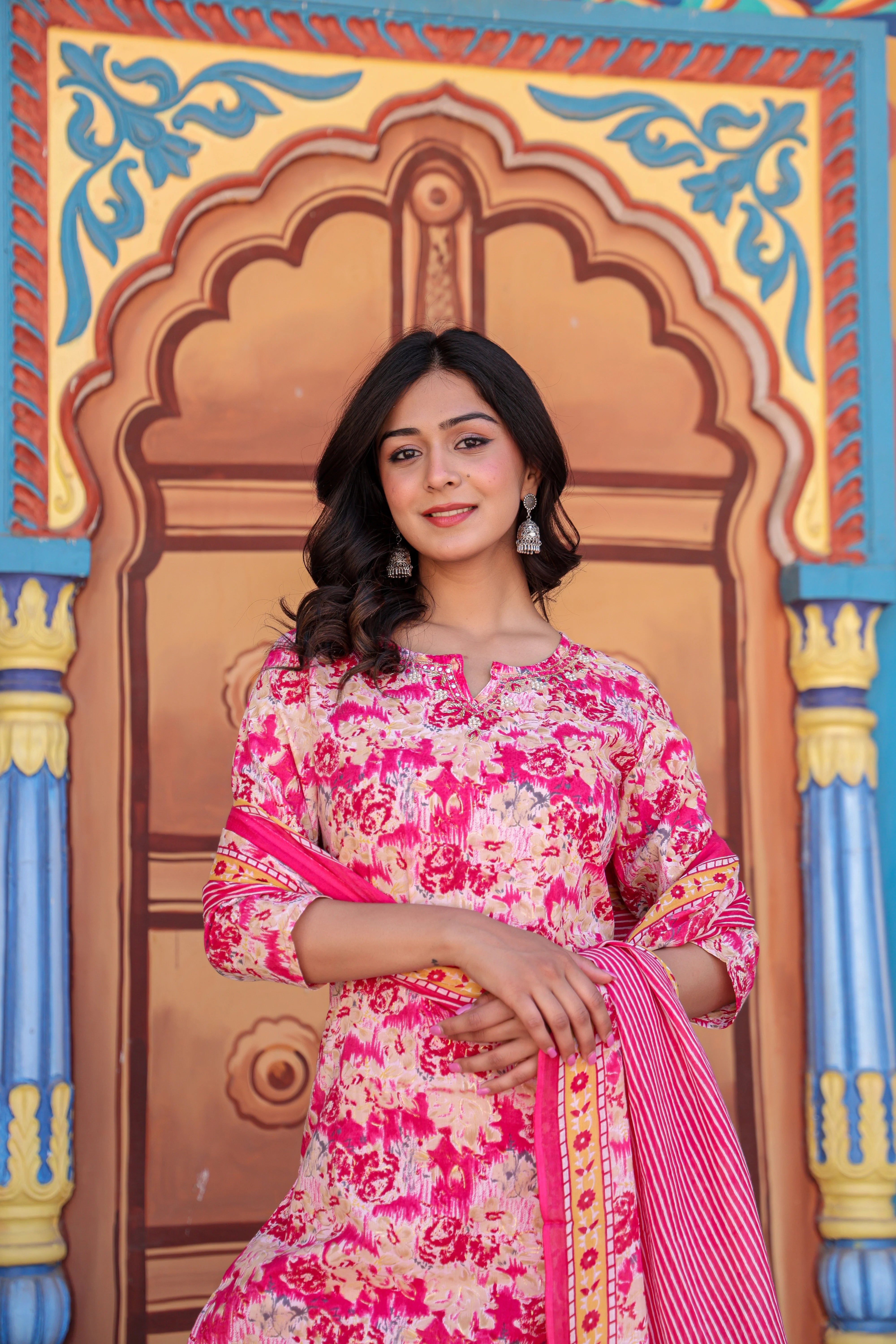 Gulabi Bloom Cotton Set